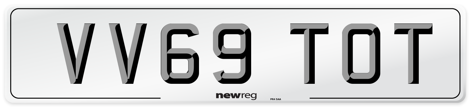 VV69 TOT Number Plate from New Reg